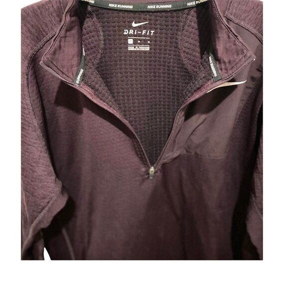 Nike Dri-Fit Purple 3/4 Zip Pullover Long Sleeve Athletic Top - Picture 4 of 4